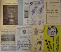 Selection of Shropshire Senior Cup matches 1950/51 Wellington Town v Shrewsbury Town (s/f), 1960/
