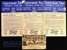1960/61 Shrewsbury Town v Rotherham League Cup Semi Final football programme together with