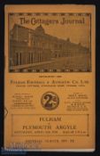 1929/30 Fulham v Plymouth Argyle Div. 2 match programme 12 April; slight crease, team changes.