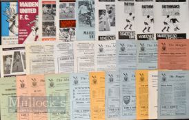 Collection of Maidenhead Utd home football programmes to include 1952/53 Slough Town (Berks &