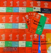Wales Home Rugby Programmes 1955-68 (26): A great selection of Cardiff Arms Park issues over