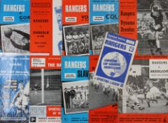 Selection of Rangers European football match programmes 1959/60 Anderlecht, 1960/61 Borussia