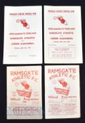 Selection of Ramsgate Athletic home fr match programmes to include 1953/54 v Queens Park Rangers