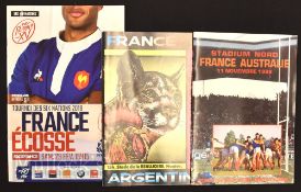 France Rugby Programmes (3): v Argentina 1988 at Nantes, Australia 1989 at Lille and v Scotland 2019