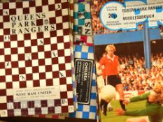 Quantity of Queens Park Rangers 1960s/70s home football programmes with league and cup noted,