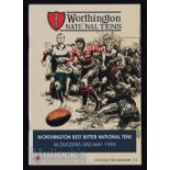 Autographs, Worthington National Rugby 10s 1990s (50): Programme signed to team penpics by the likes
