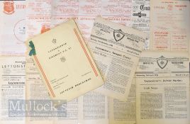 Collection of Leytonstone FC home match football programmes 1946/47 Ilford (Charity Cup), 1948/49