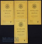 1949 & 1950 Scottish ‘Unusual’ Rugby Programmes (4): 1949, covers & pics only for Wales, no staple
