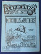 1934/35 West Bromwich Albion reserves v Manchester City Central League football programme 29