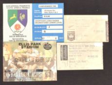 South Africa Rugby Test tickets (5): For matches v NZ 2010 and 2012, Western Samoa 1995 and v France