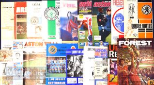 Assorted British v Foreign Football Programmes with varying dates features 80 Celtic v Politehnica