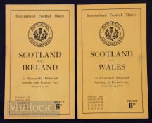 1953 Scottish Home Rugby Programmes (2): Murrayfield’s traditional efforts for games v Wales (0-