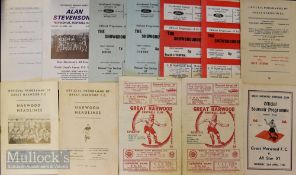 Selection of Great Harwood FC home match programmes to include 1961/62 All Stars (Finney, Lofthouse,