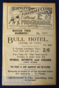 1926/27 Burnley v West Bromwich Albion Div. 1 football programme 19 March 1927, fair-good