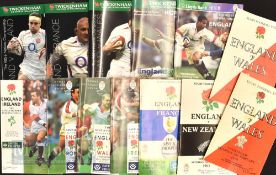 England Home Rugby Programmes 1970-2006 (13): A selection of Five and Six Nations issues, plus NZ