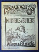 1930/31 West Bromwich Albion reserves v Preston NE Central League football programme 1 November