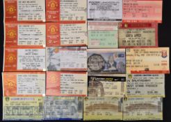 Selection of football match tickets to include Manchester Utd homes 1999/2000 West Ham Utd, Coventry