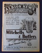 1937/38 West Bromwich Albion reserves v Manchester City Central League match programme 27