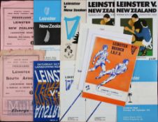 1961-2018 Leinster Rugby Programmes v Tourists (13): v NZ All Blacks 1964, 1972, 1974, 1989(2); v
