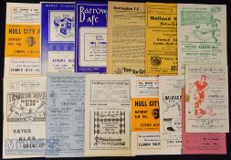 Collection of Crewe Alexandra 1957/58 away match programmes including Gateshead, Workington,