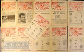 Collection of Manchester Utd home reserve match programmes to include 1964/65 Barnsley, Manchester