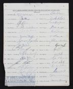 Autographs, 1969-70 South African Rugby tourists to GB & Ireland (32): On a sheet with players