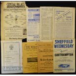 War time football programmes to include 1944/45 Crystal Palace v Brentford 21 April (poor), 1945/