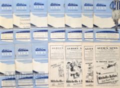 Selection of West Bromwich Albion home match programmes 1951/52 Aston Villa, Bolton Wanderers (