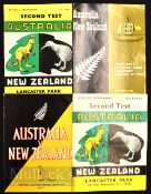 1958, 64 & 72 New Zealand v Australia Rugby Programmes (4): Second Test 1958, Third Test 1964 and