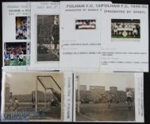 Selection of Fulham football memorabilia to include 1950 (Sport team photo), 1950 b&w postcard