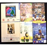 1992, 1996 & 2005 France v South Africa Rugby Programmes etc (6): Both tests from 1992 (plus