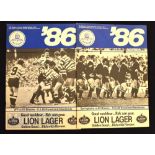 1986 ‘All Blacks’ (Cavaliers) Rugby Programmes in South Africa (2): Large issues v the