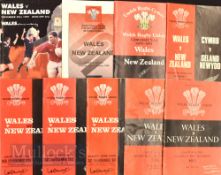 1953-1997 Wales v New Zealand Rugby Programmes (9): Including that last Welsh win nearly 70 years