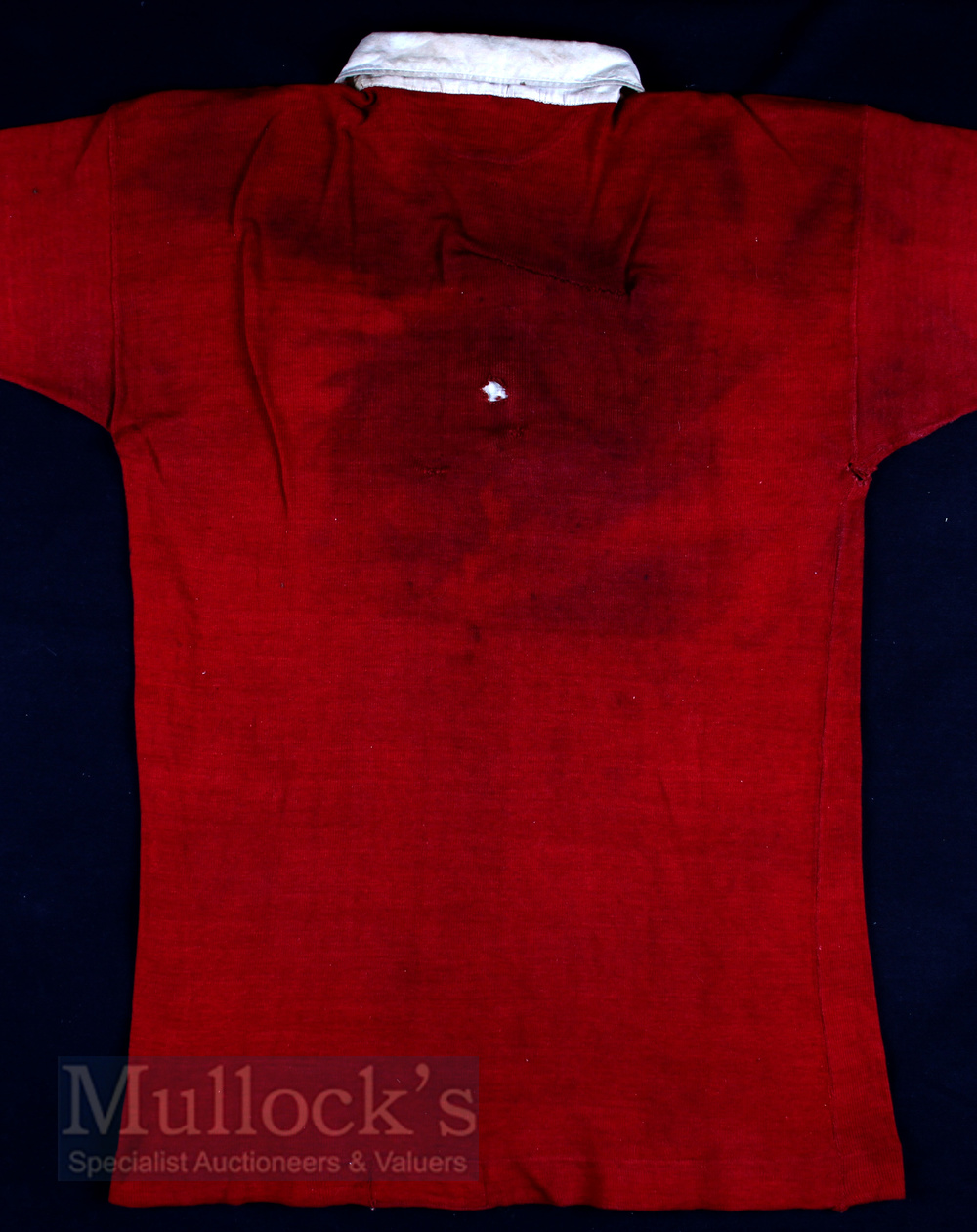 1920s Scarce Wales Scarlet International Rugby Jersey exchanged with Dr A C Gillies - Image 4 of 6