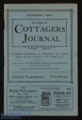 1926/27 Fulham v Port Vale Div. 2 match programme 13 November, rusty staple, small punch hole.