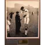 Large 20” x 24” framed iconic photograph of Duncan Edwards at Highbury 1st February 1958 prior to