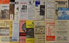 Selection of Football League Cup football programmes to include 1960/61 Rochdale v Scunthorpe Utd,