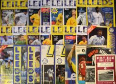 Quantity of Leeds United home and away football programmes from 1960s onwards featuring 59 v West