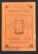 Very Rare 1908 Official Handbook for the Currie Cup Tournament in South Africa contains