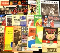 Selection of Assorted Foreign Match Football Programmes incl HSV, Ajax, Mallorca, Malta, 60 Linfield