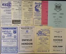 Collection of London Senior Cup final match programmes 1960, 1964, 1968, 1970, 1988; plus s/fs 1949,