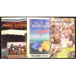 France v South Africa etc Rugby Programmes (3): Issues from France v Australia at Strasbourg and