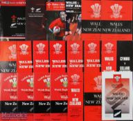 1953-2017 Wales v New Zealand Rugby Programmes (20): With some duplication, issues from 1953 (2),