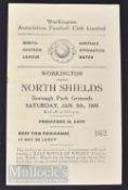 1945/46 Workington v North Shields, North Eastern League football programme 5 January 1946, 4 pager.