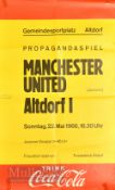 1966 Blue Stars youth tournament 16” x 26” poster featuring Manchester Utd (later winners) and dated