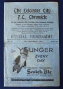 1931/32 Leicester City v West Bromwich Albion Div 1 football programme 5 December 1931, slight