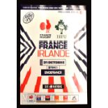 Rare 2020 France v Ireland Rugby Programme: For the rearranged Covid-hit game, excellent 48pp issue