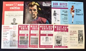 Selection of West Ham United player testimonial football programmes to include 1957 Sparta Rotterdam