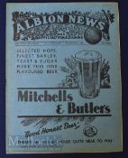 1935/36 West Bromwich Albion reserves v Oldham Athletic Central League match programme Xmas day.
