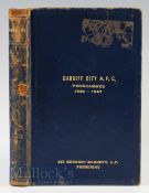 Hardbound volume of 1956/57 Cardiff City home match programmes Div. 1 to include Newcastle Utd,